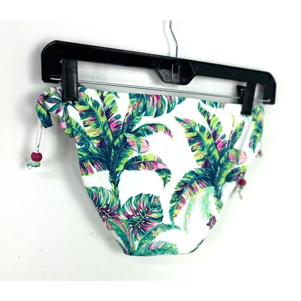 New Jessica Simpson Women Sz M Bikini Bottom Hipster Multicolor Floral Side Tie - Picture 7 of 8